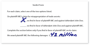 completed-verdict-form-for-trade-secret